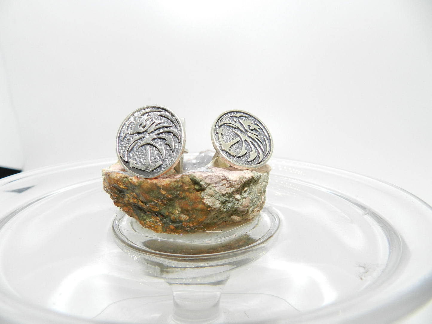 Sterling Silver Abstract Design Cufflinks