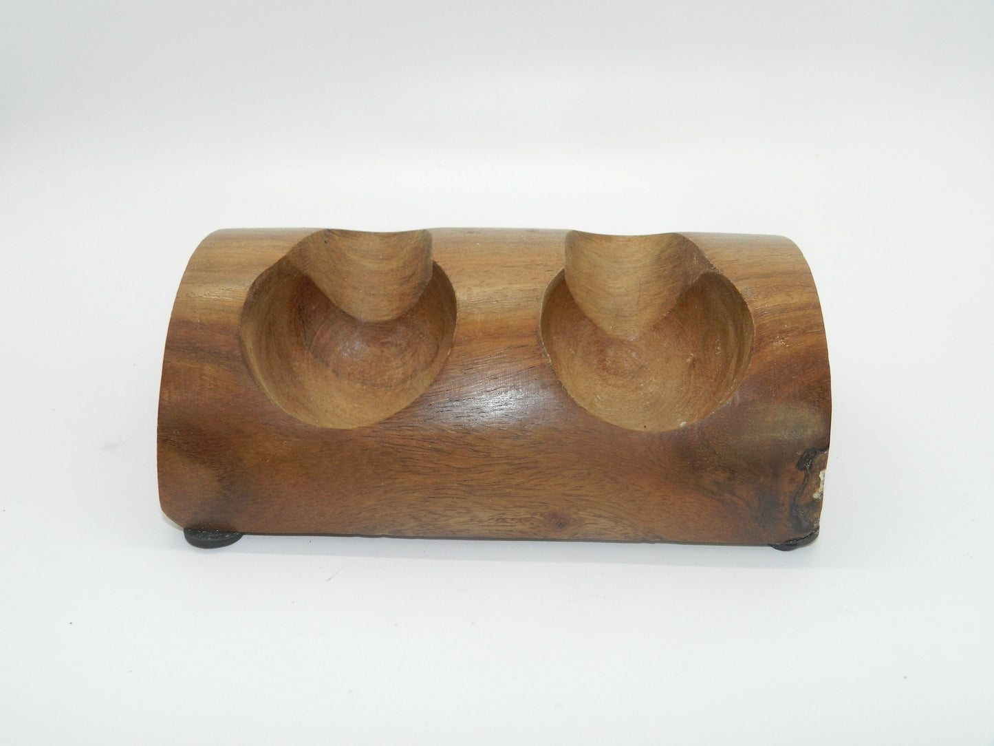 Vintage  Hand Carved Double Pipe Stand