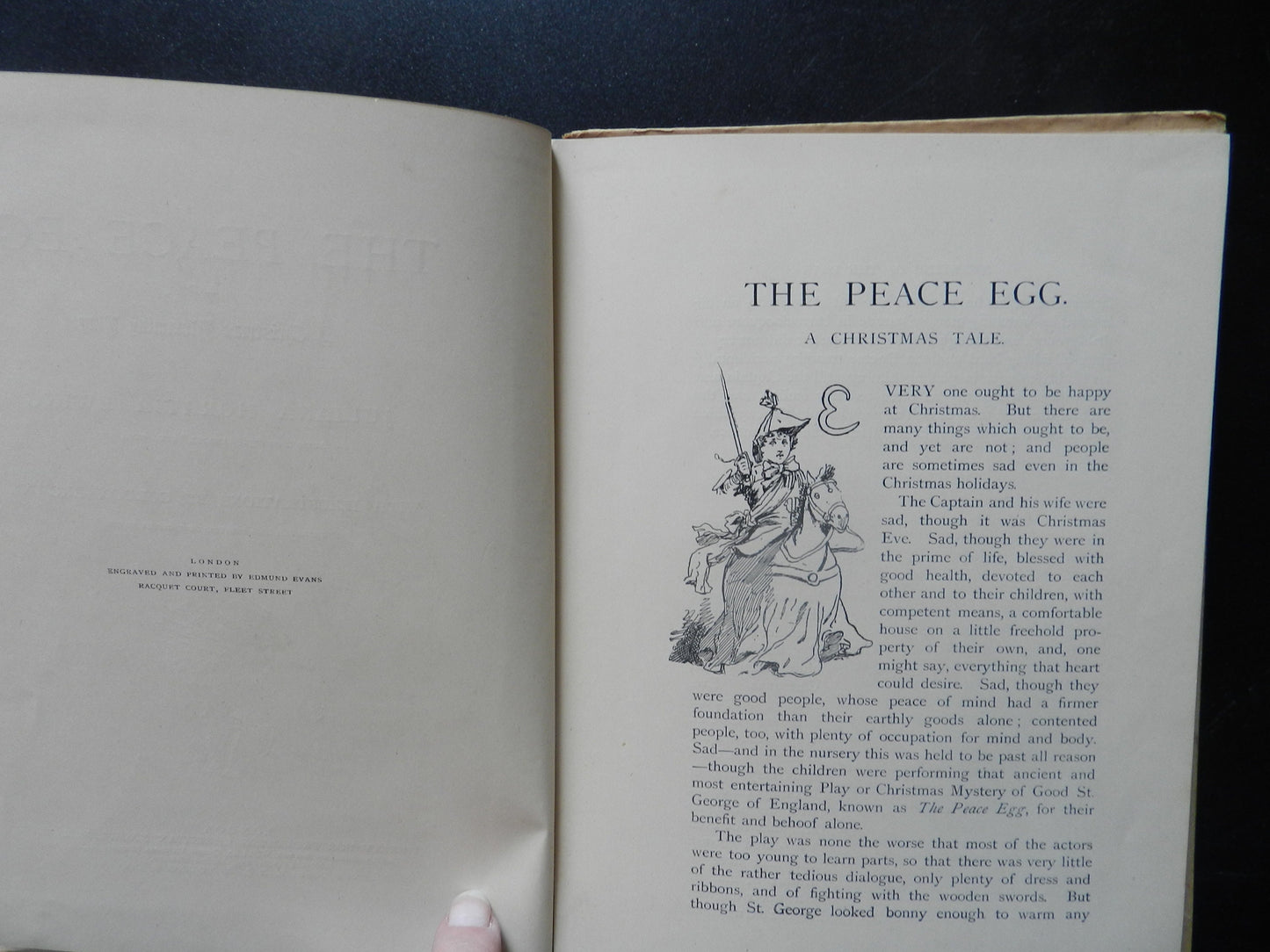 Antique Book "The Peace Egg and a Christmas Mumming Play" Juliana Ewing