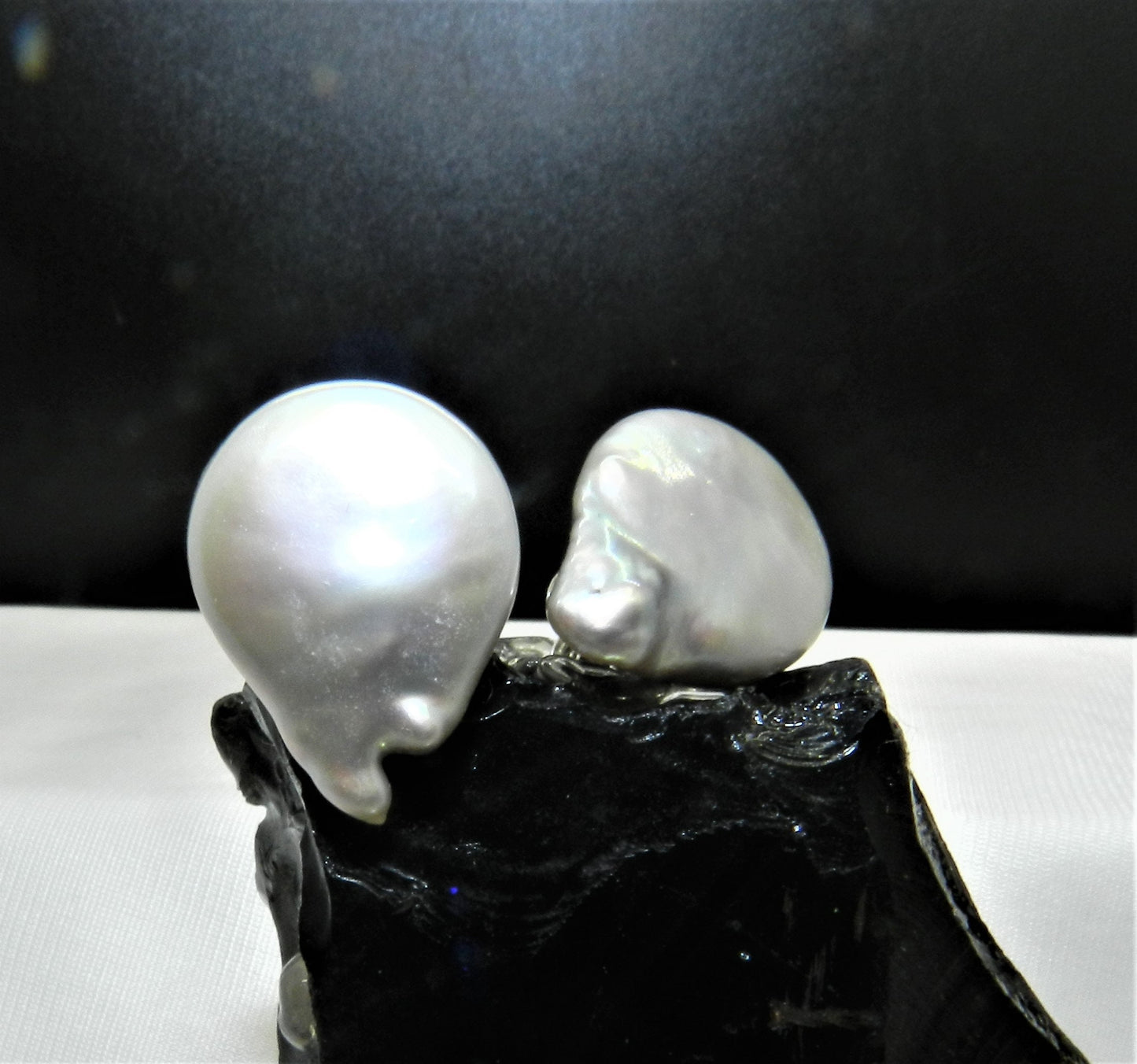 Sterling Silver Mabe Pearl Earrings