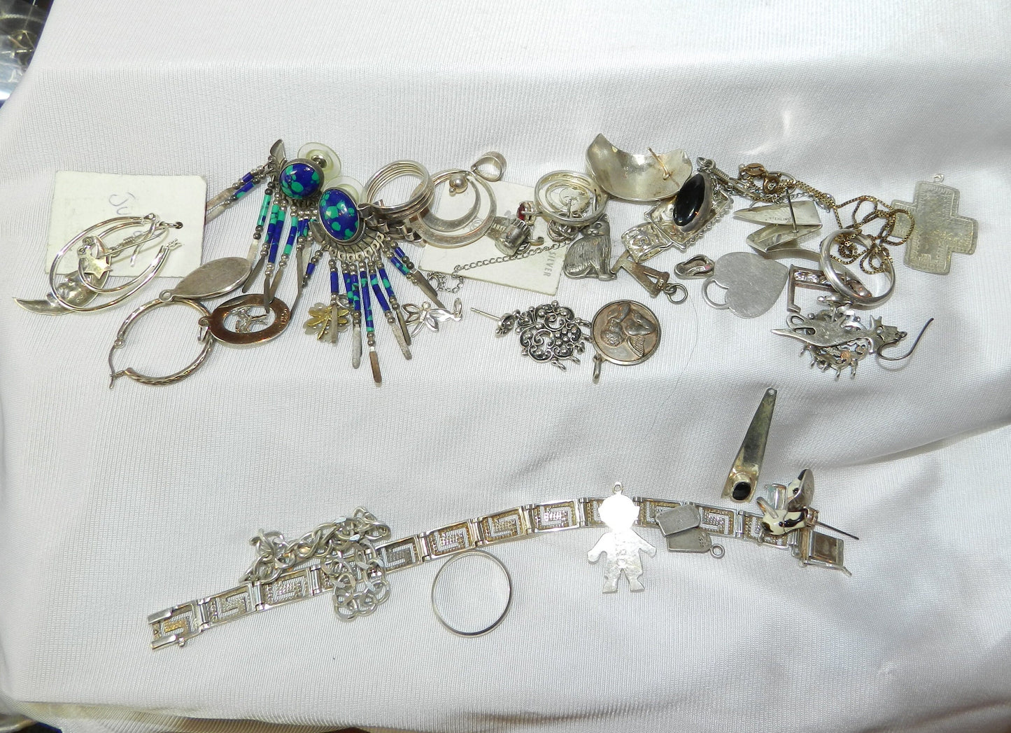 Vintage Sterling Silver Scrap  Wear Repair Lot 925 Mixed Items  114g