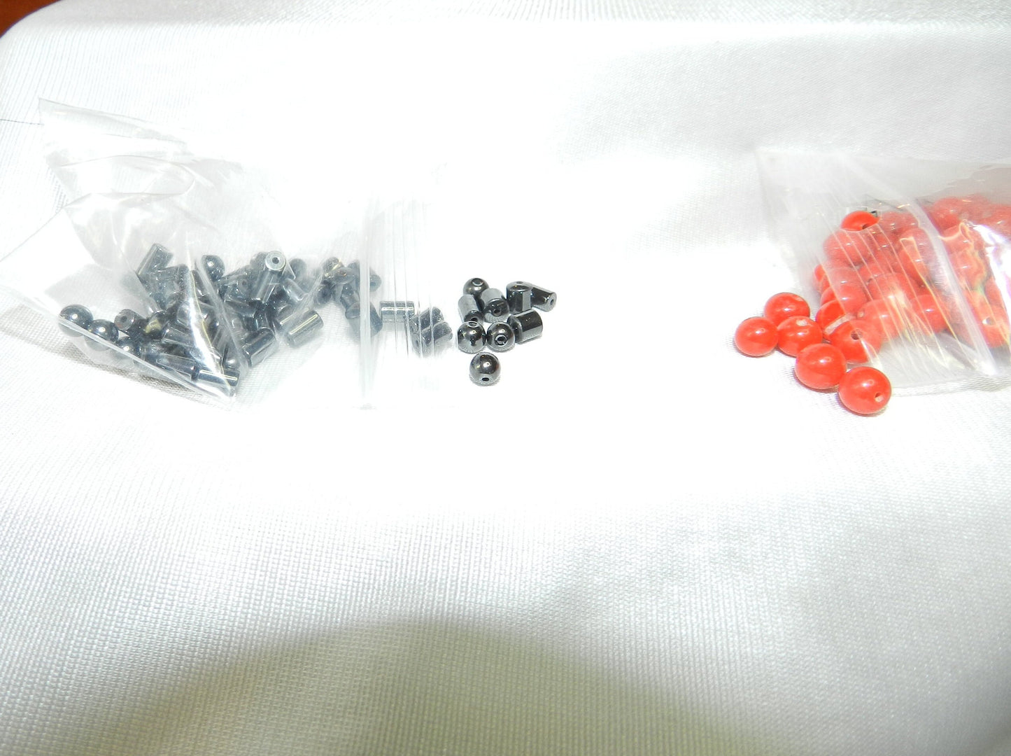 Mixed Lot  Beads Hematite & Vintage Red Beads