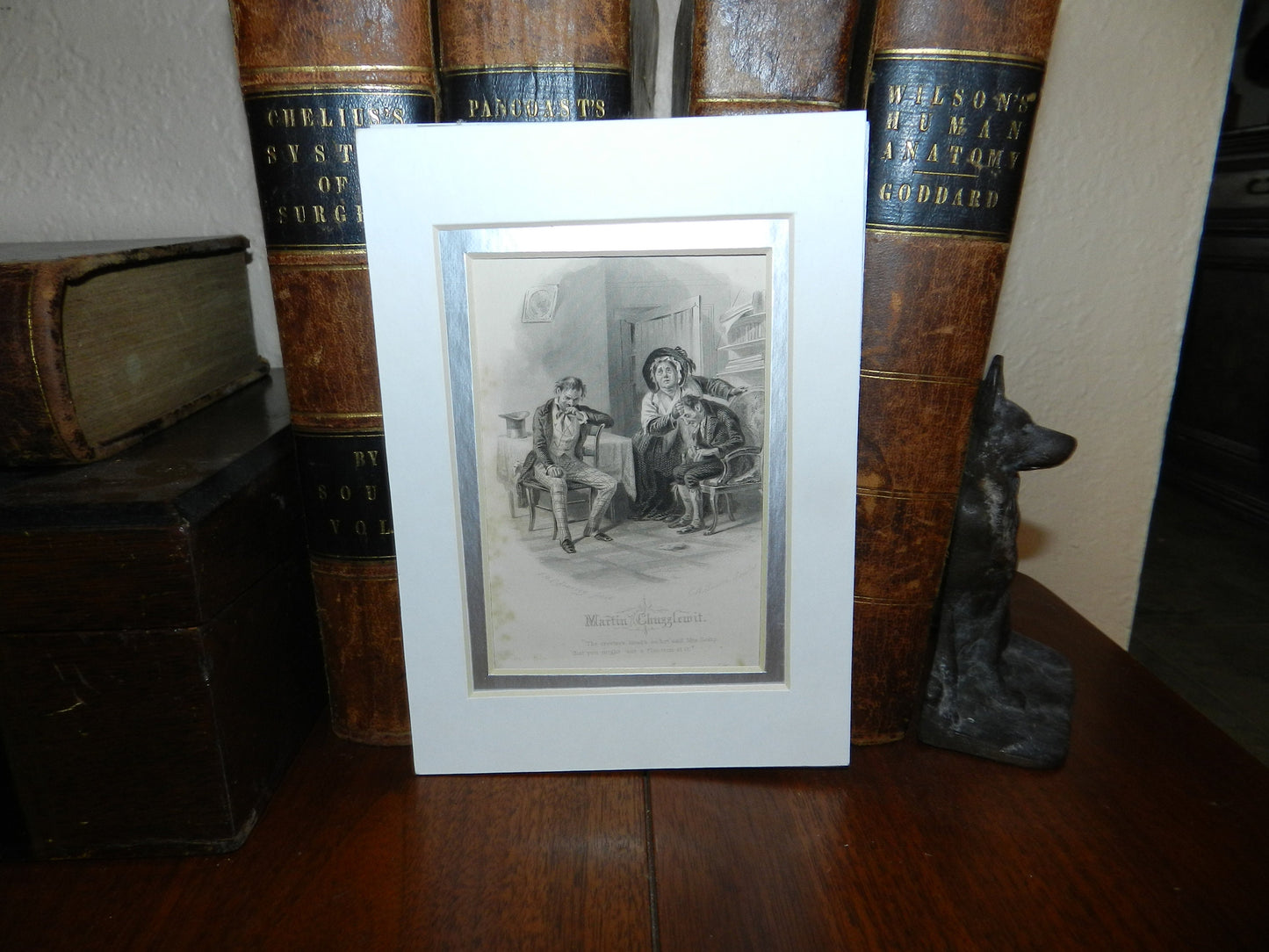 Authentic Antique  Book  Plate Etching from "Little Doritt" Novel Martin Chuzzlewit