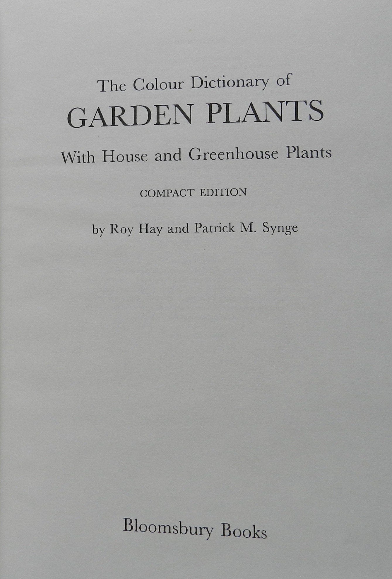 Vintage "The Colour Dictionary of Garden Plants"  By Hay & Synge with The Royal Horticultural Society