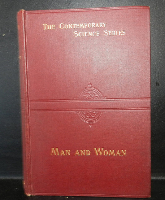 Vintage Book "Man and Woman:  A Study of Human Secondary Sexual Characters." By Ellis 3rd Edition  1902