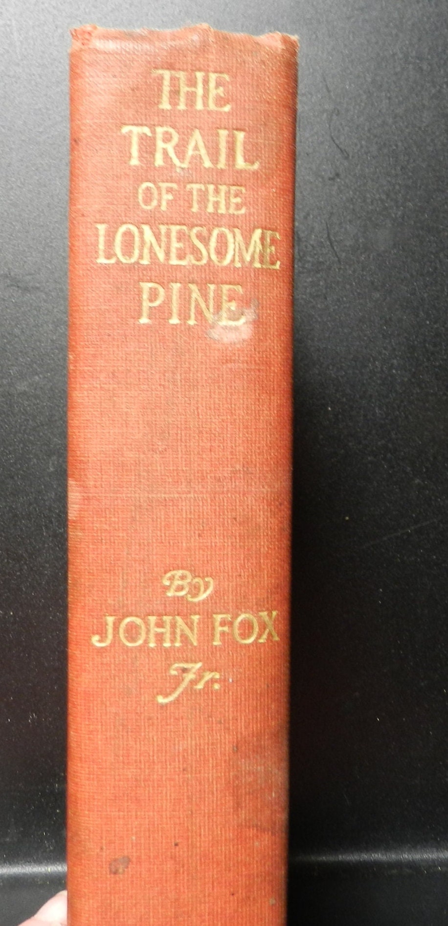 Antique American Classic "Trail of the Lonesome Pine" by Fox,  1st Edition,  Red and Gilt 1908