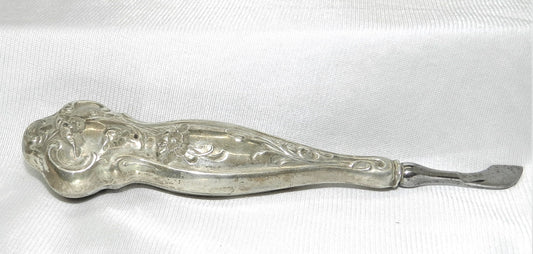 Antique Art Nouveau Sterling Silver Manicure Cuticle File -925- Circa 1890