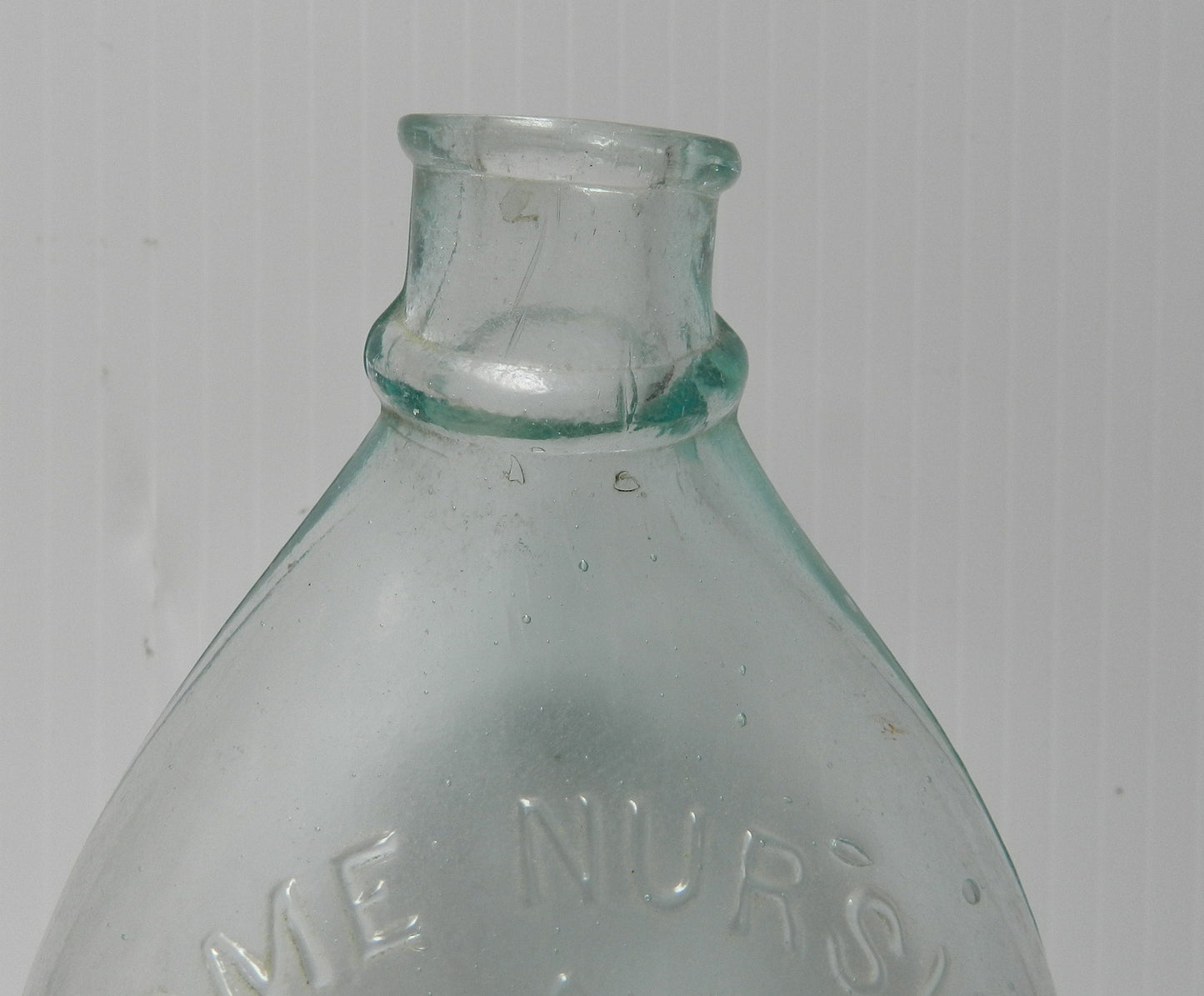 Authentic Antique Turtle Shaped Nursing Bottle - Pale Green - 1900  -Baby Bottle