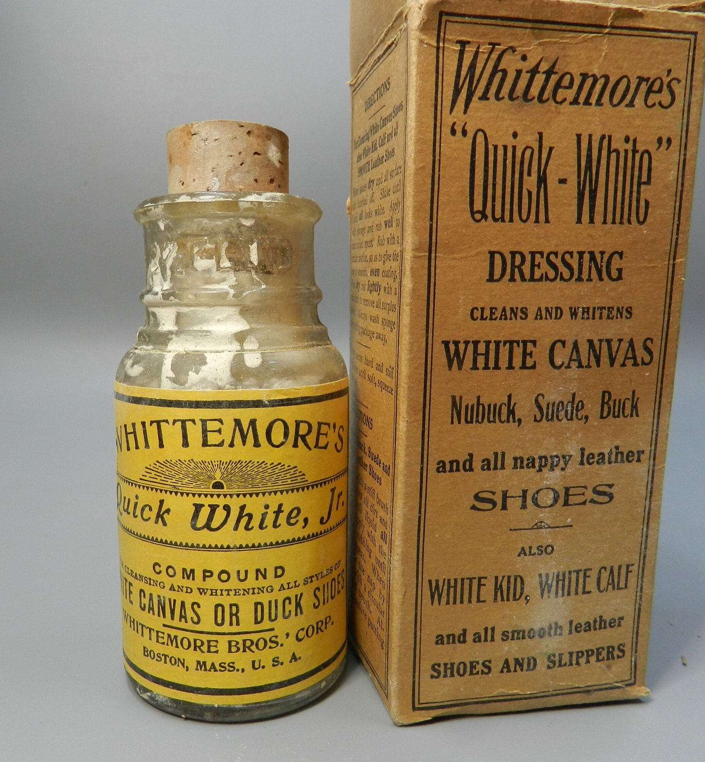 Vintage Whittemore's Quick White Junior Shoe Cleaner - Canvas Shoes Leather  Shoes
